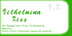 vilhelmina kiss business card